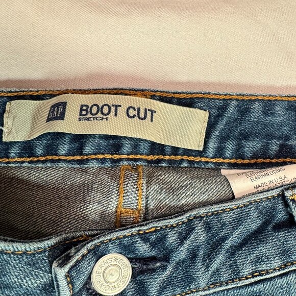 GAP Boot Cut Stretch Jeans 12R Made in USA Y2K Denim ✅ - Picture 4 of 9